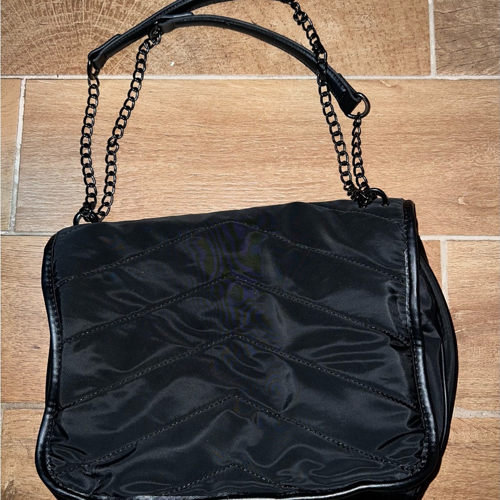 Black Quilted Chain Shoulder Bag